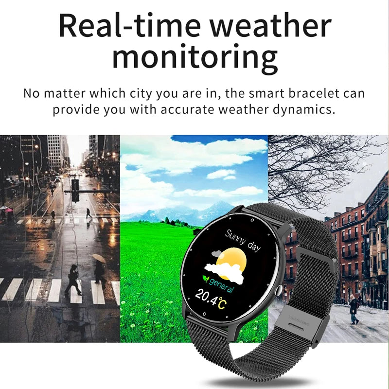 Montre connectée 2025 écran tactile complet, sport, fitness, étanchéité IP67, Bluetooth, pour Android et iOS