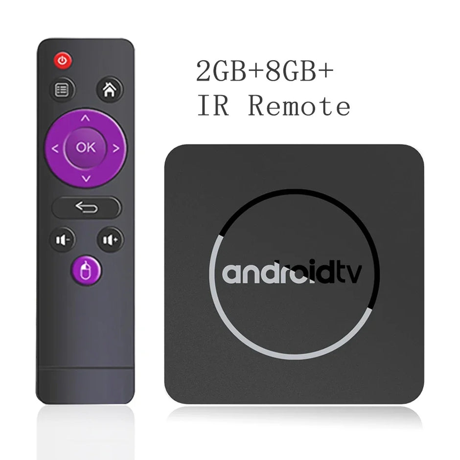 Boîtier TV intelligent Android 13 4K HDR10+ Allwinner H313 2 Go 16 Go Double Wi-Fi BT5.0 Lecteur multimédia Surround stéréo Q1 ATV