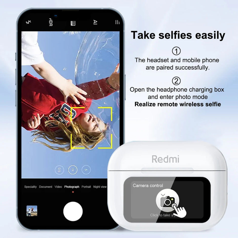 écouteurs sans fil Xiaomi Bluetooth HD Stereo Sound , avec ecran de controle LCD tactil