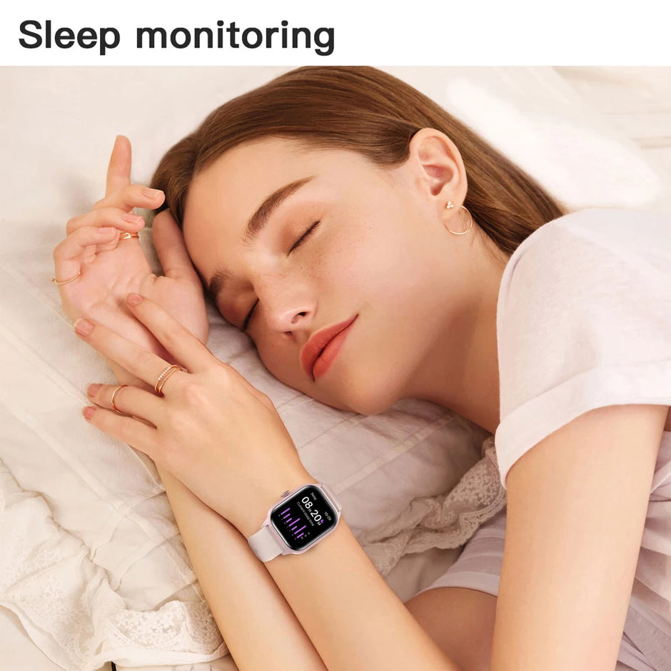 Montre connectée Android 2024, Bluetooth, téléphone, cadran tactile, musique, suivi d'activité physique, sport