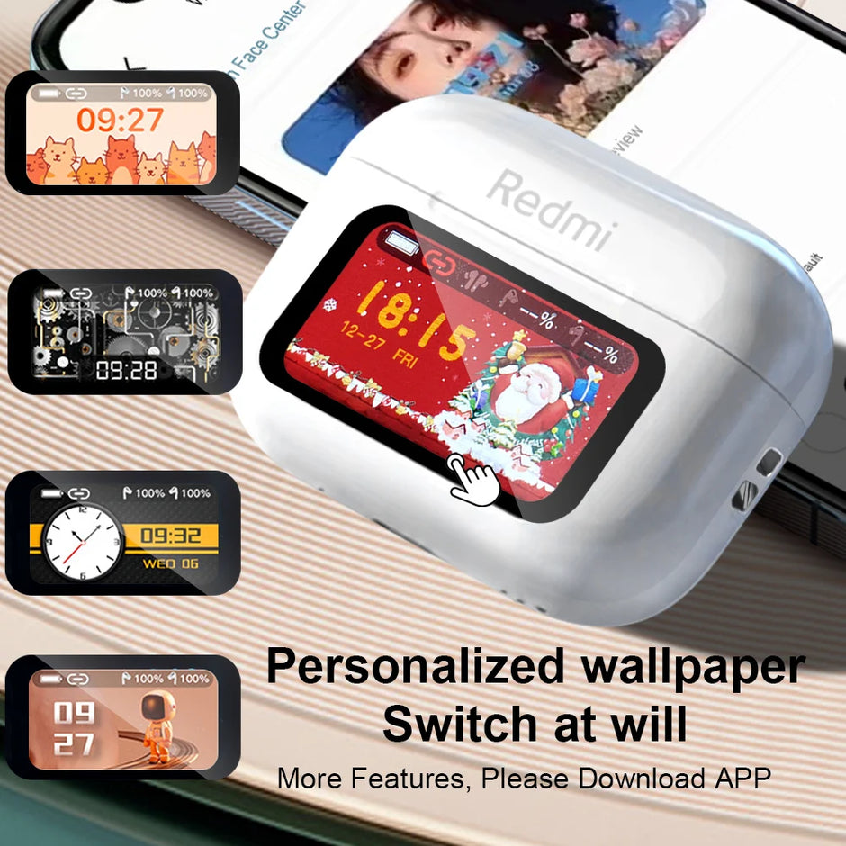 écouteurs sans fil Xiaomi Bluetooth HD Stereo Sound , avec ecran de controle LCD tactil